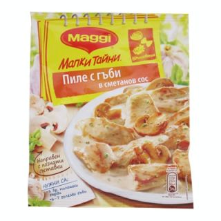 Подправка Маги Малки тайни за пиле с гъби в сметанов сос